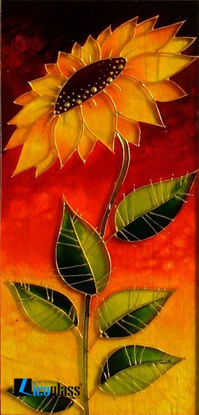  Tranh kính hoa hướng dương sinh động