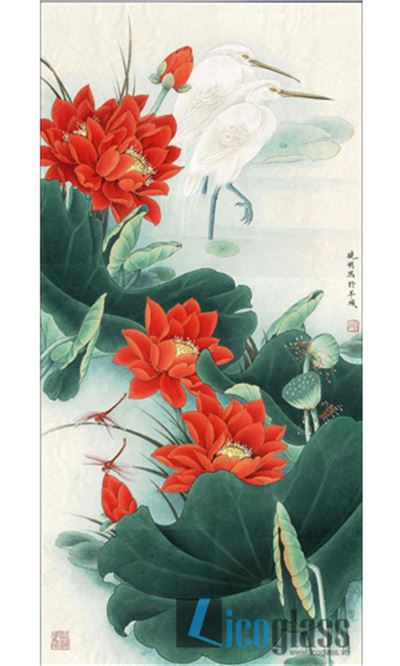  Tham khảo những mẫu tranh kính hoa sen khổ đứng đẹp nhất