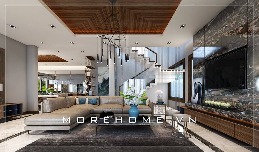 Ngắm nhìn không gian biệt thự có nội thất cuốn hút