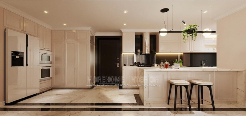 Nội thất phòng bếp sang trọng mà không kém phần tiện nghi Thiết kế nhà bếp tiện nghi