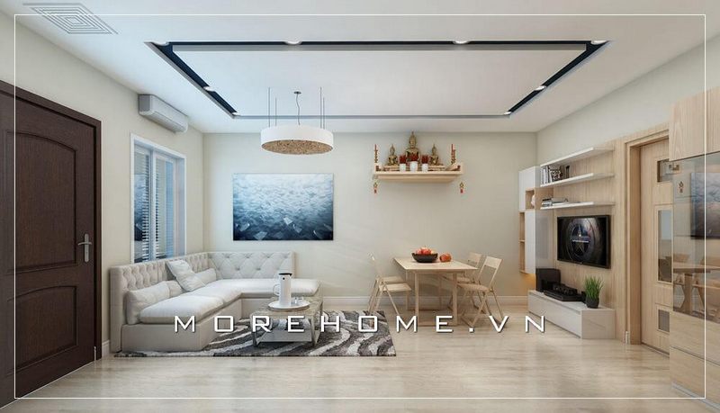 Mẫu bàn ăn 4 ghế gỗ hiện đại cho phòng ăn nhà chung cư